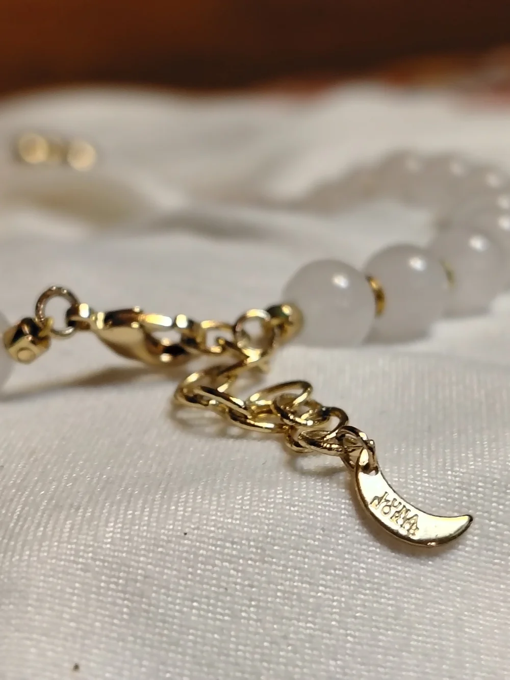 Duo Luna Norte Rose Quartz Gold Heart Beaded Necklace And Secondary Quartz